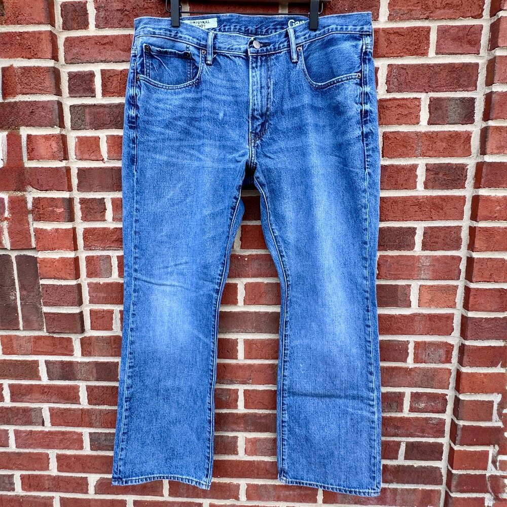 Gap Jeans Mens Size 38 Original Bootcut Lightly Distressed